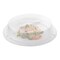Solid White Disposable Plastic Buffet Plates with Clear Dome Lids - 9" (500 Settings)